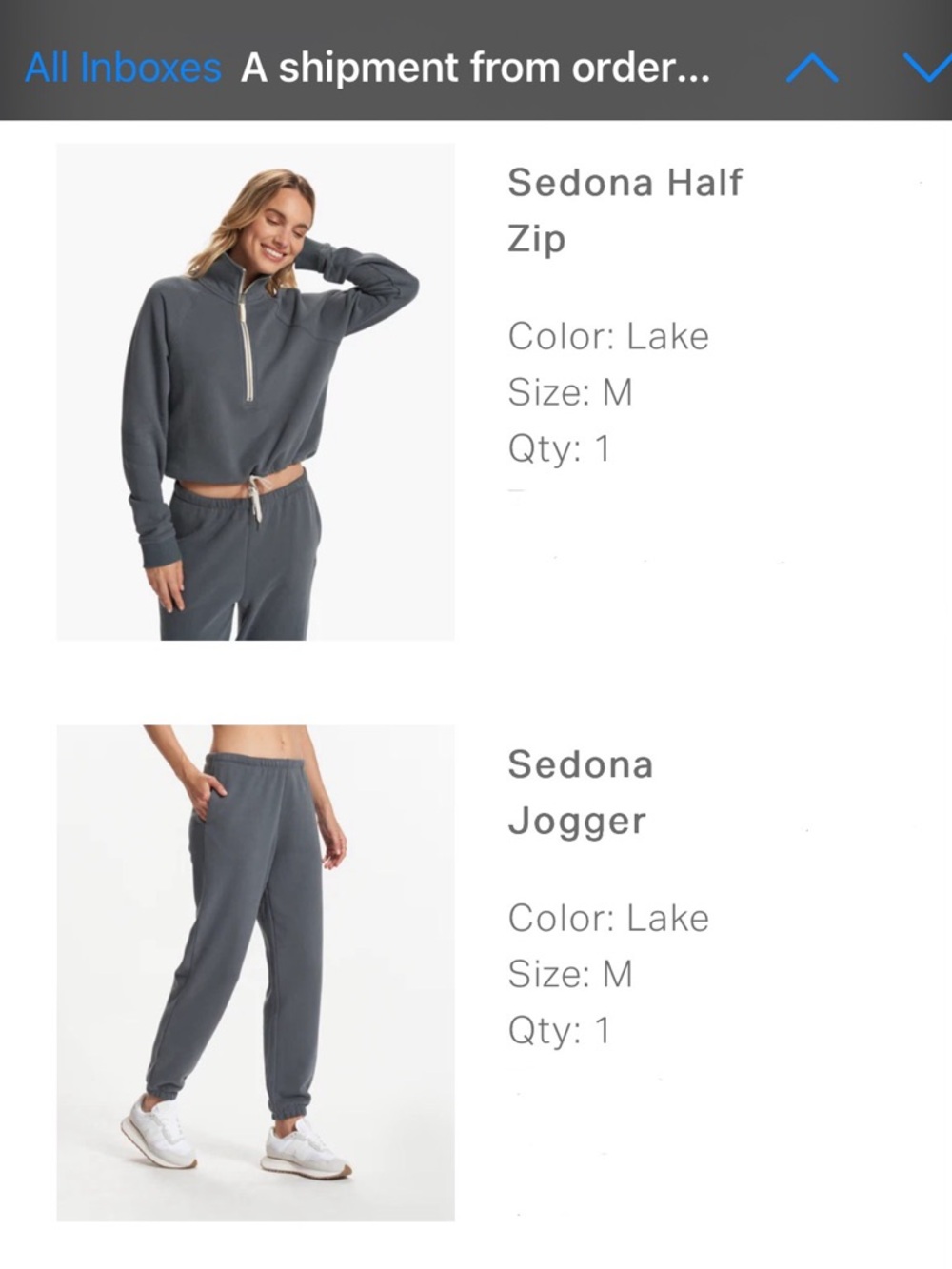 Vuori Sedona 2-Piece Set: Zip Up Pullover and Matching Jogger Sweatpants, Medium - Picture 8 of 9